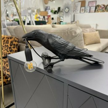 Sienas lampa BIRD, melna