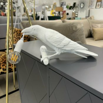 Sienas lampa BIRD, balta