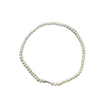 Balta pērļu kaklarota Collana