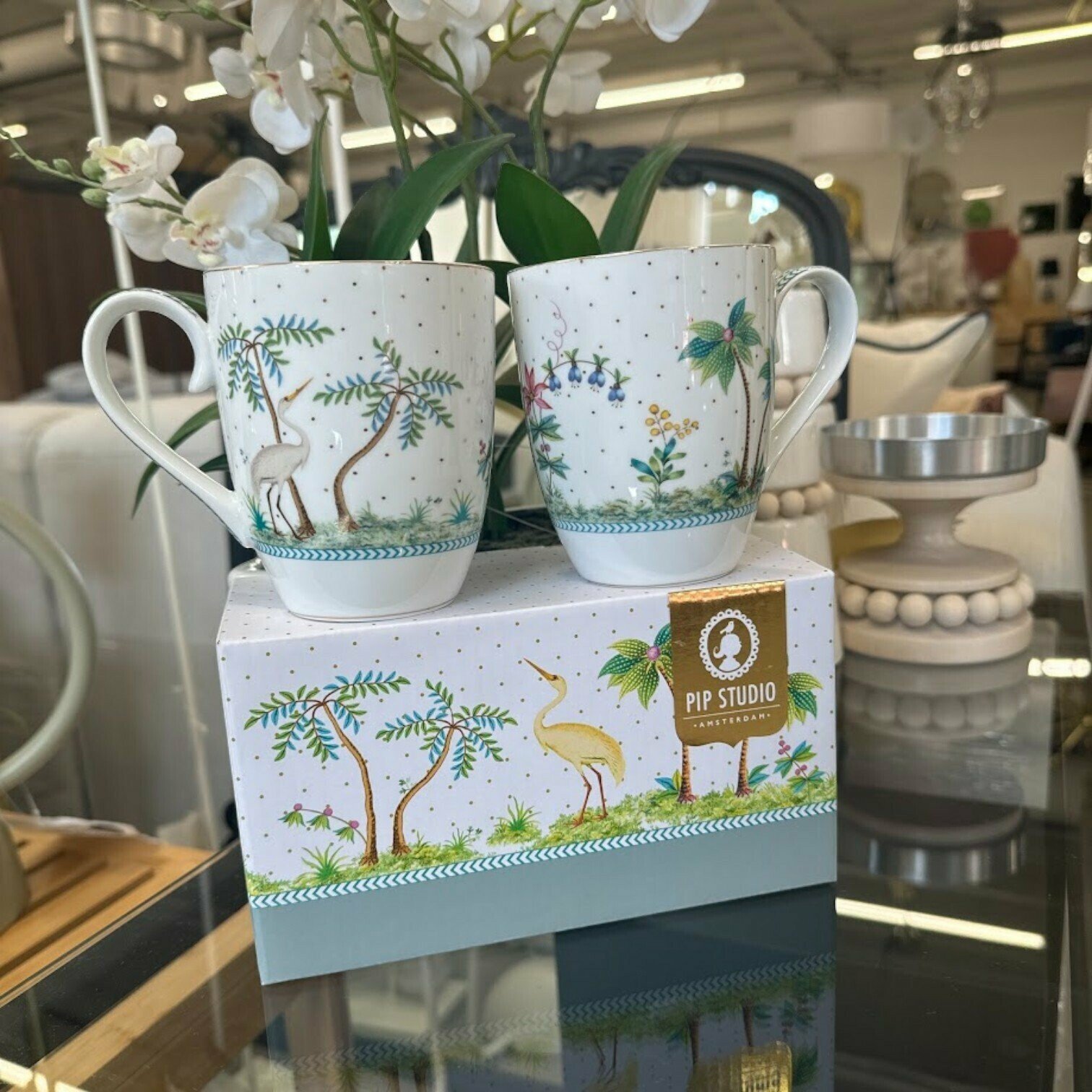 Krūzes Jolie Dots Gold, 2gab., 350ml Krūzes Jolie Dots Gold, 2gab., 350ml