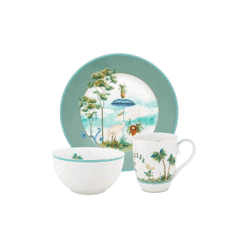 Brokastu komplekts Jolie Blue, 3gab.