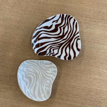 Uzglabāšanas trauki Zella, balti ar brūnu, 2gab.