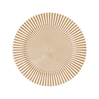 Šķīvis Stripe White-Gold, D32cm