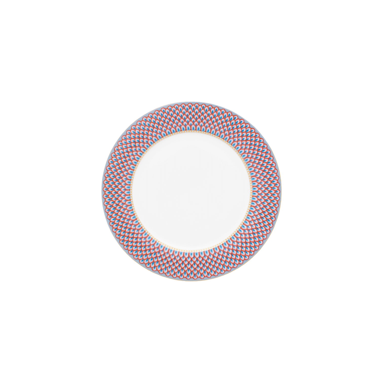 Šķīvis Flower Festival Scallop Red-Light Blue 26.5cm Šķīvis Flower Festival Scallop Red-Light Blue 26.5cm