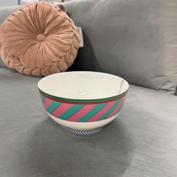 Bļoda Chique Stripes Pink-Green, 18cm