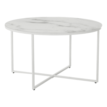 Žurnālgalds Antigua, balts, D80cm