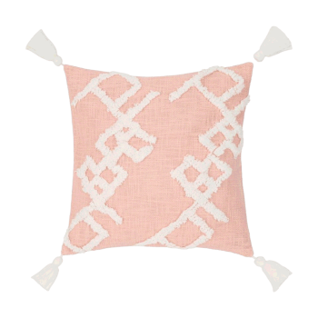 Spilvendrāna Tikki, rozā, 40x40cm