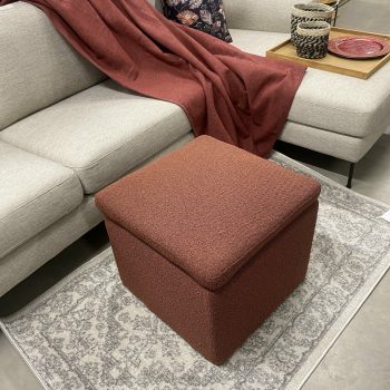 Pufs Winou (ar uzglabāšanas kasti), oranžs