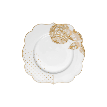 Šķīvis Royal White ar ziediem, 17 cm