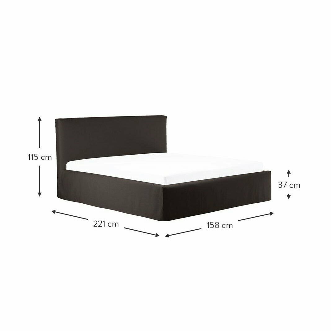 Gultas rāmis Feather ar restēm, 140x200cm Gultas rāmis Feather ar restēm, 140x200cm