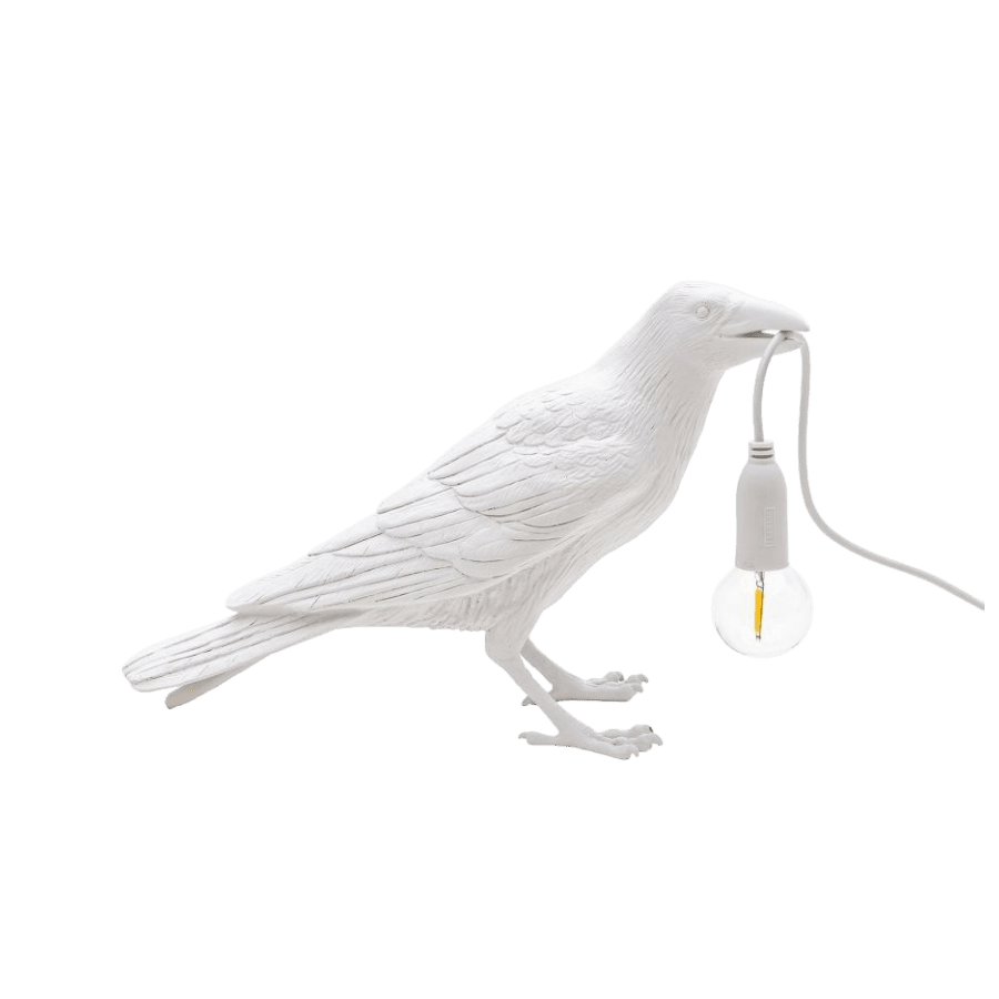 Galda lampa Bird Waiting, balta Galda lampa Bird Waiting, balta