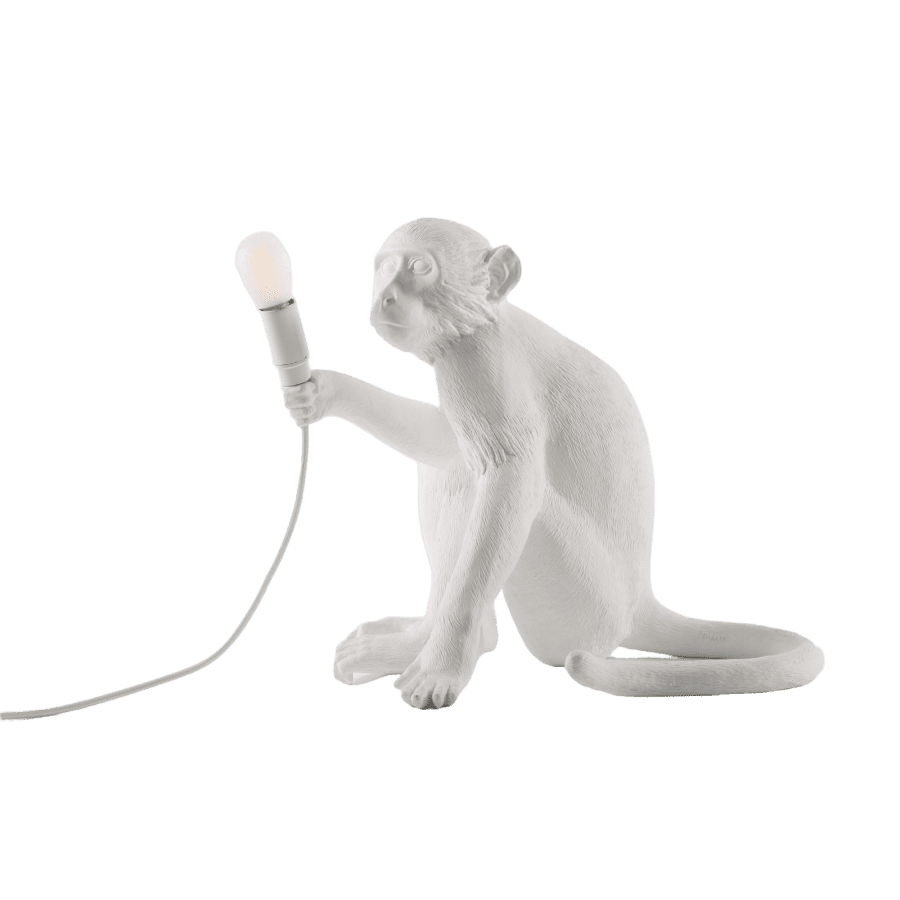 Galda lampa The Monkey Lamp Sitting Version, balta Galda lampa The Monkey Lamp Sitting Version, balta