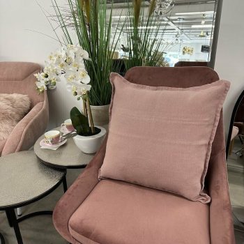 Spilvendrāna Lanya, rozā, 40x40cm