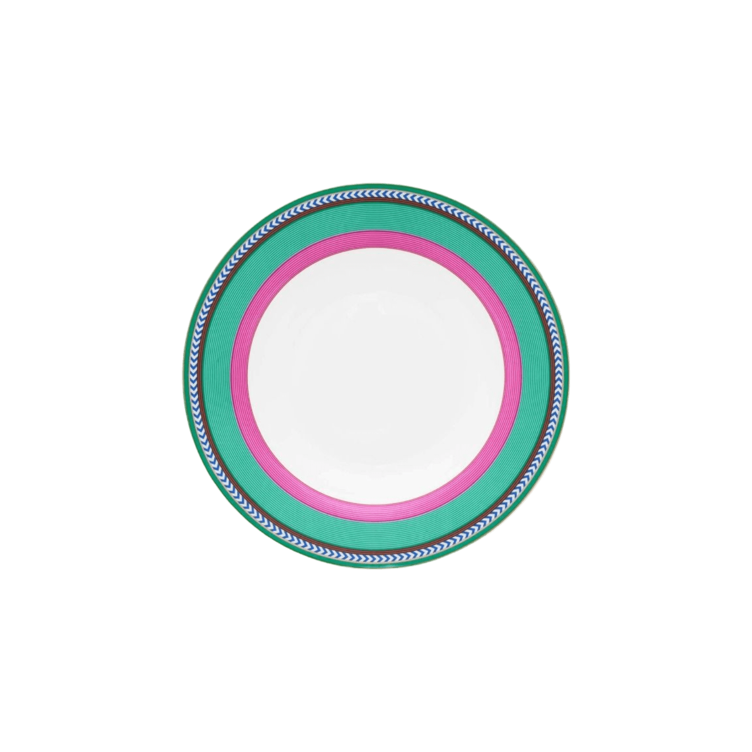 Šķīvis zupai Chique Stripes Pink-Green, 23.5cm Šķīvis zupai Chique Stripes Pink-Green, 23.5cm