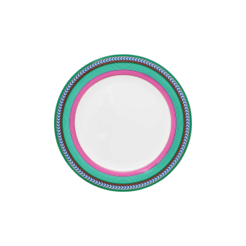 Šķīvis Stripes Pink-Green, 23cm