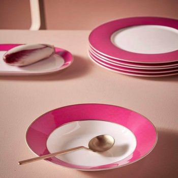 Šķīvis zupai Pip Chique Gold-Pink, 23.5cm