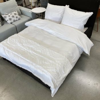 Gultas veļas komplekts Bommy, 240x220cm, 80x80cmx2gab., balts