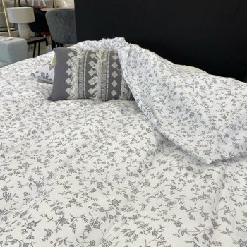 Segas pārvalks Anja, 220x240cm, balts/pelēks