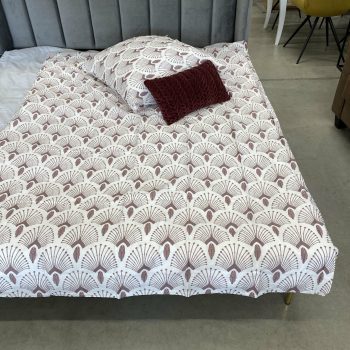 Gultas veļas komplekts Avelina, 200x200cm, 50x80cmx2gab., balta/violeta