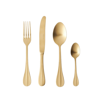 Galda piederumu komplekts Yona, zelta, 4 personām