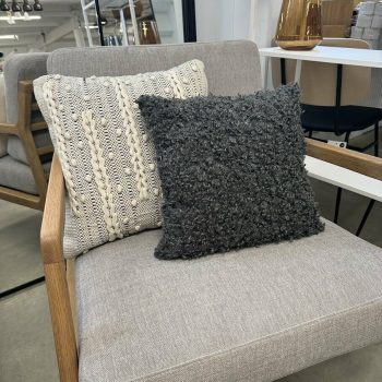 Spilvendrāna Harlow, pelēka, 40x40cm