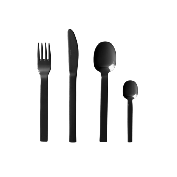 Galda piederumu komplekts Kimana, melna, 4 personām