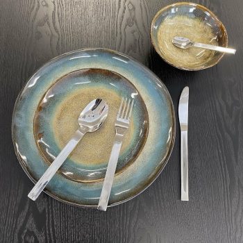 Galda piederumu komplekts Kimana, sudraba, 4 personām