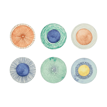 Paliktņu komplekts Marea, plastmasas, 6gab.