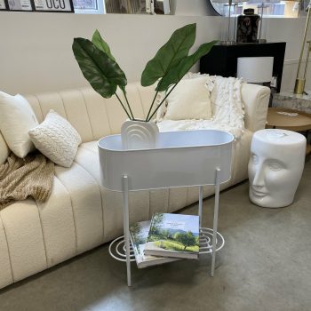 Puķu pods Azalea, balts