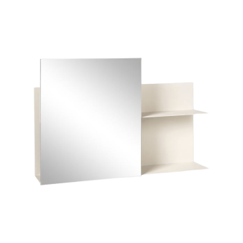 Sienas plaukts ar spoguli Svante, krēmkrāsas