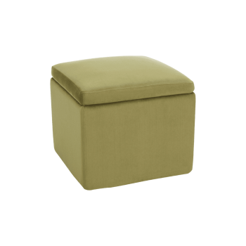 Pufs Winou ar uzglabāšanas vietu, zaļš