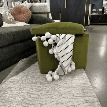 Pufs Winou ar uzglabāšanas vietu, zaļš