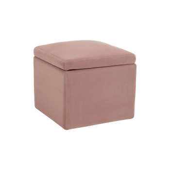 Pufs Winou ar uzglabāšanas vietu, rozā