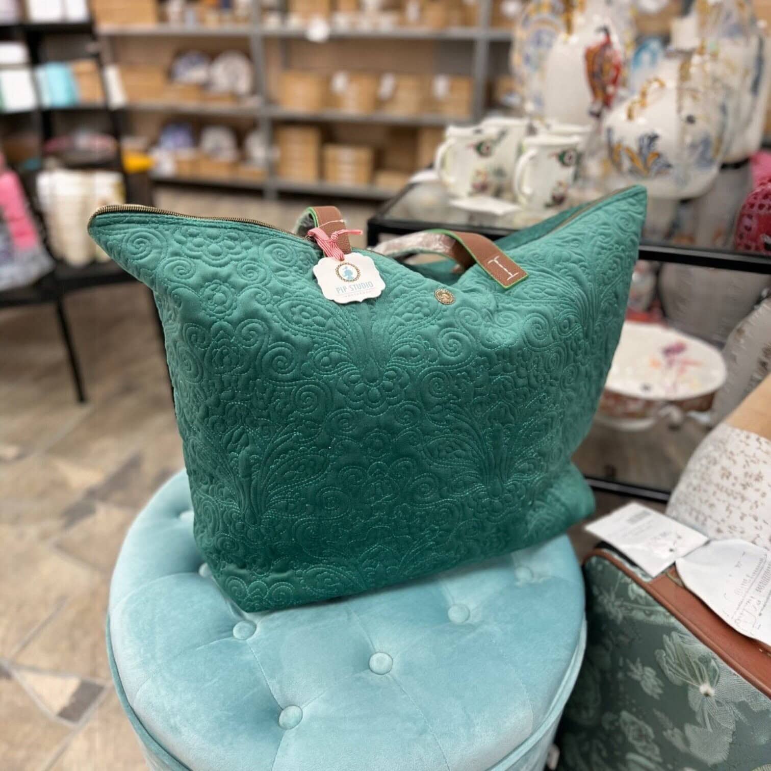 Soma Velvet Quiltey Days Green, 66x20x44cm Soma Velvet Quiltey Days Green, 66x20x44cm