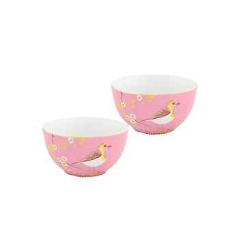 Bļoda Early Bird Pink, 15cm, 2gab.