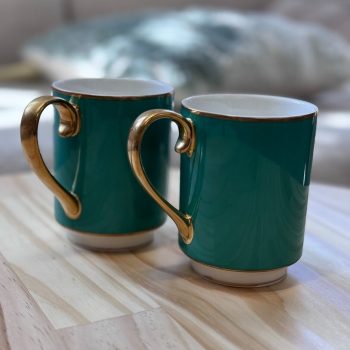 Krūze Pip Chique Gold-Green, 350ml