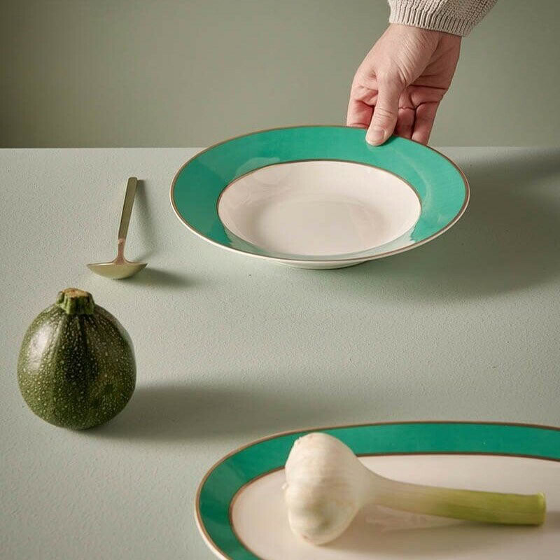 Šķīvis zupai Pip Chique Gold-Green, 23.5cm Šķīvis zupai Pip Chique Gold-Green, 23.5cm