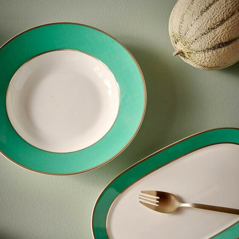 Šķīvis zupai Pip Chique Gold-Green, 23.5cm Šķīvis zupai Pip Chique Gold-Green, 23.5cm