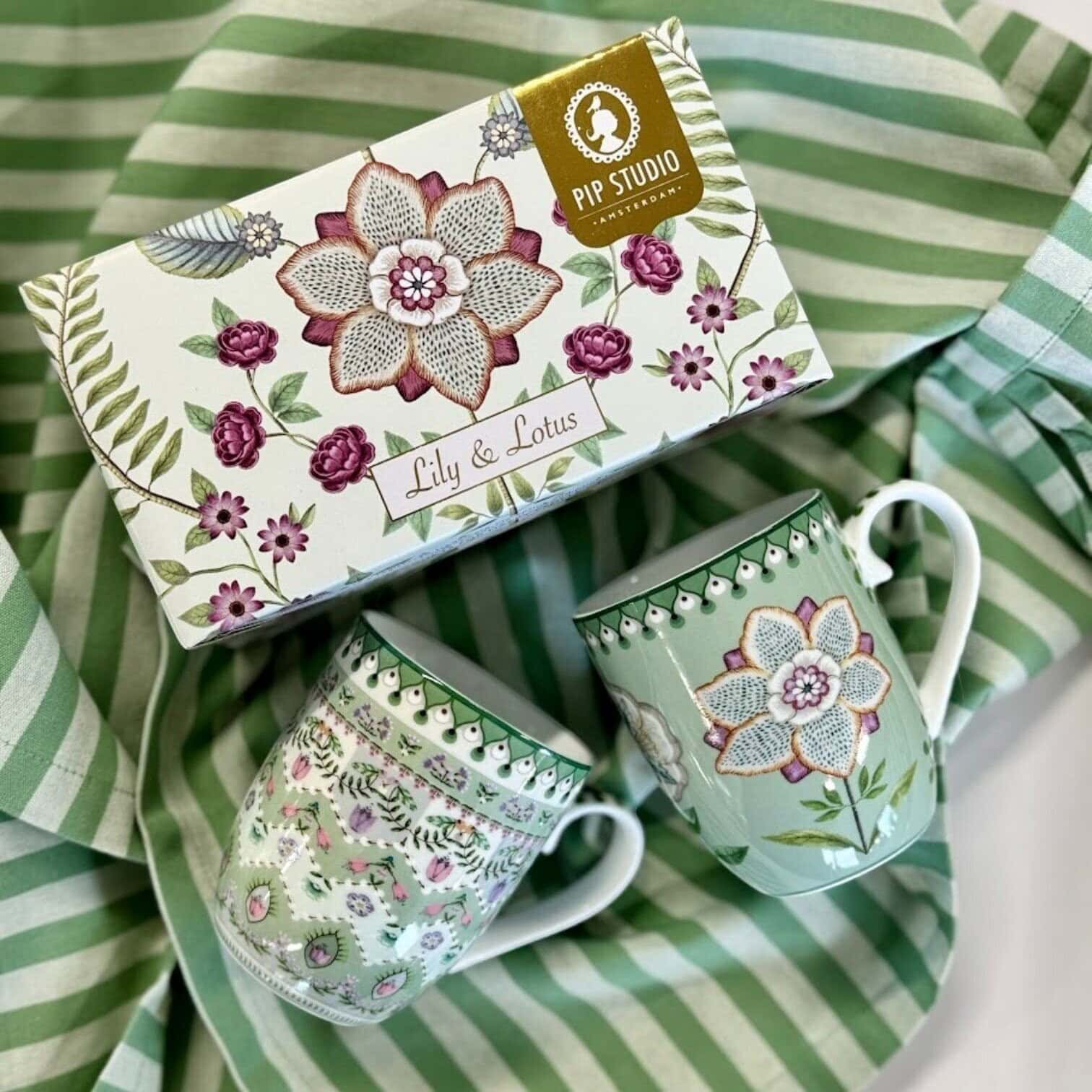 Krūzes Lily&Lotus Light Green, 145ml, 2gab. Krūzes Lily&Lotus Light Green, 145ml, 2gab.