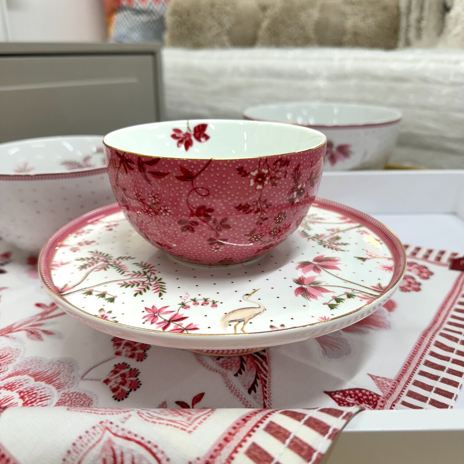 Bļoda Jolie Flowers Pink, 12cm Bļoda Jolie Flowers Pink, 12cm