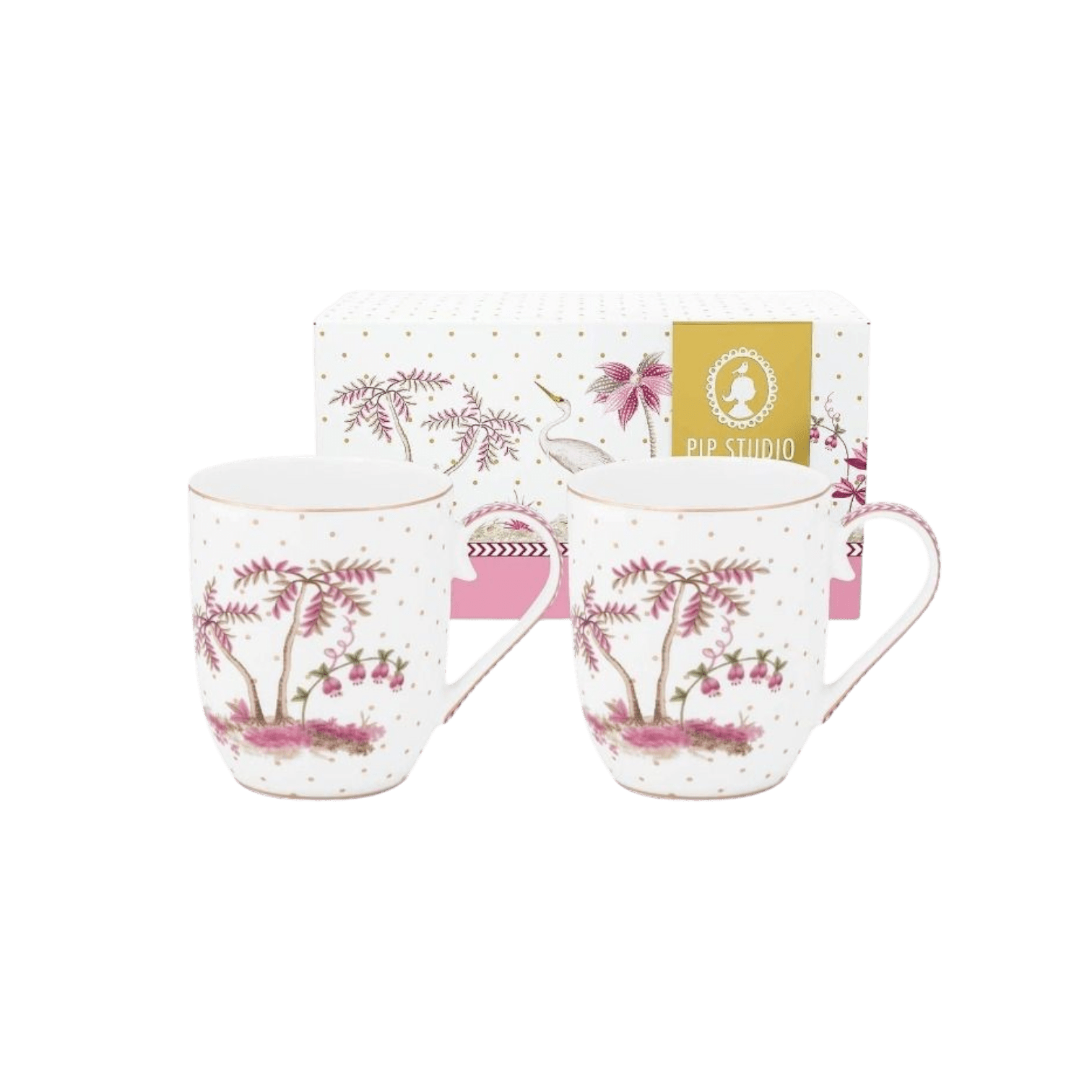 Krūzes Jolie Dots Gold Pink, 145ml, 2gab. Krūzes Jolie Dots Gold Pink, 145ml, 2gab.