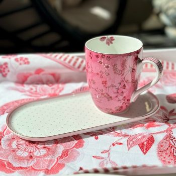 Krūze Jolie Flowers Pink, 350ml