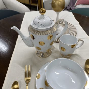 Tējkanna Dot Delight White-Gold, 1.25l