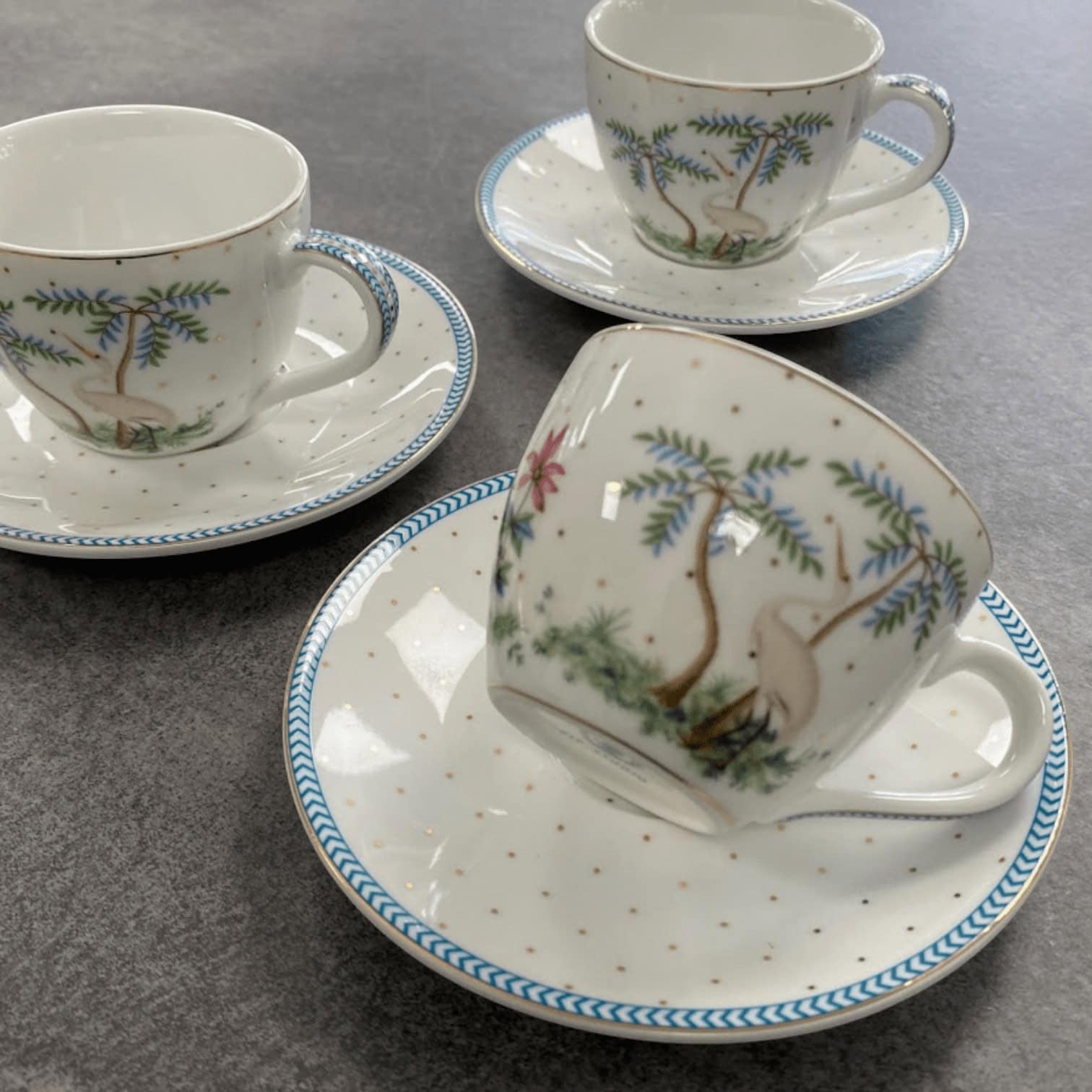 Espresso tase ar apakštasi Jolie Dots Gold, 120ml Espresso tase ar apakštasi Jolie Dots Gold, 120ml