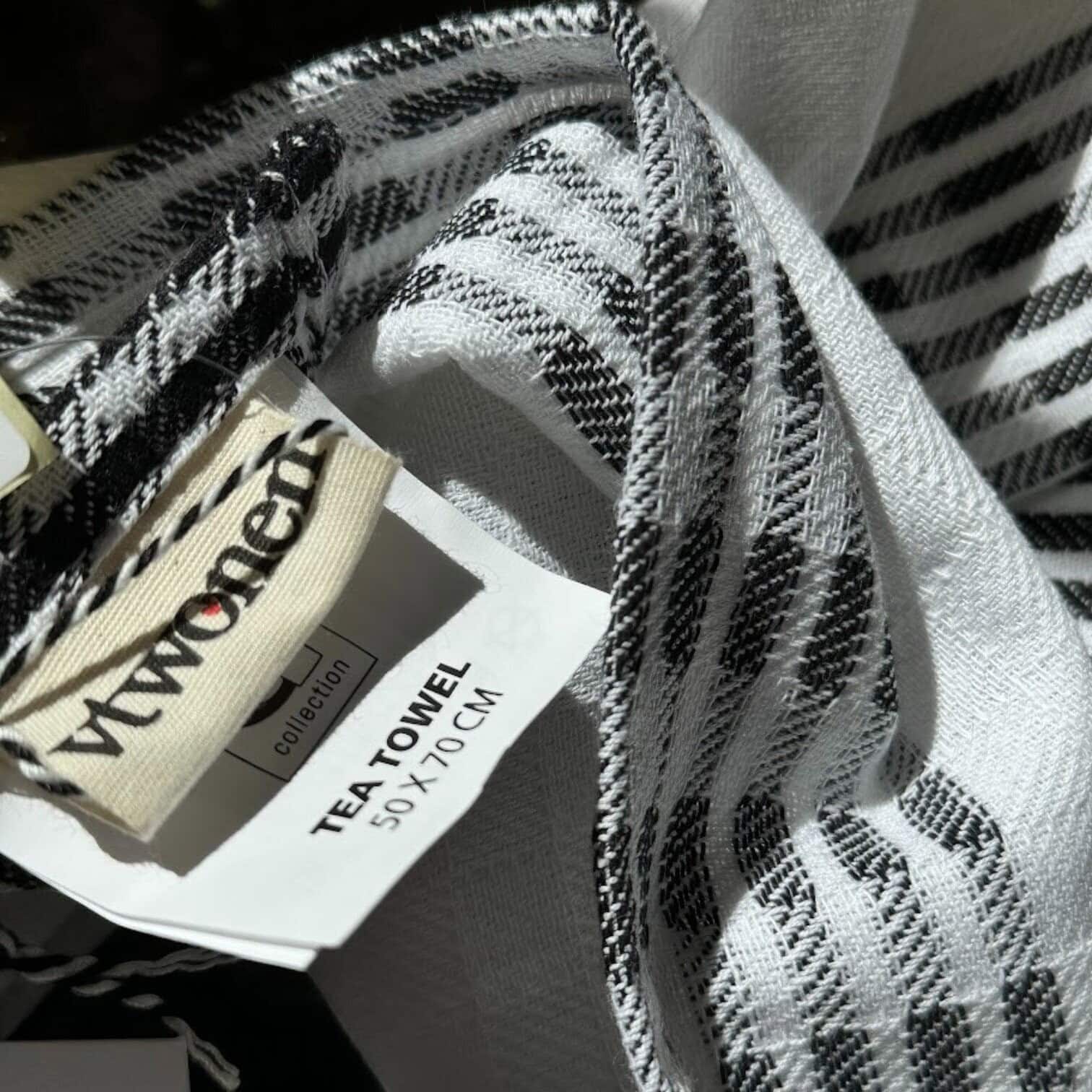 Virtuves dvielis White-Black, 50x70cm Virtuves dvielis White-Black, 50x70cm