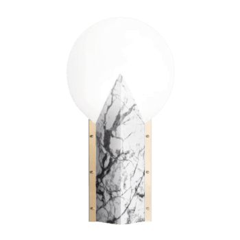 Galda lampa Moon, balta