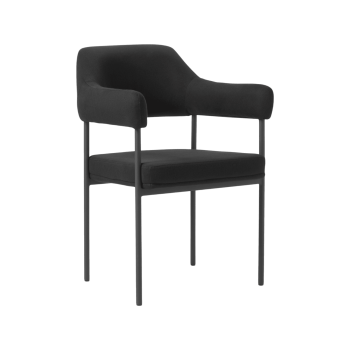 Krēsls ar roku balstiem Zoe, melns