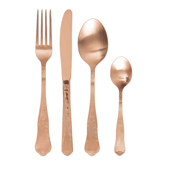 Galda piederumu komplekts Posate Rame Shiny Retro, 6 personām