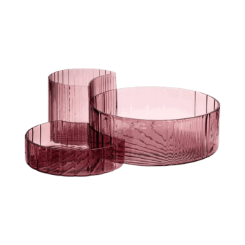 Bļodas Concha, 3 gab., rozā