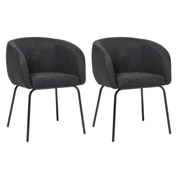 Krēsls Alani, melni, 2gab.